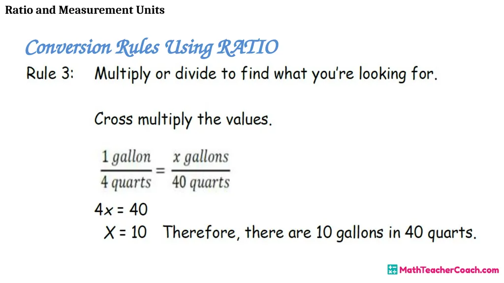 Ratio and Measurement Units Unit 1 Lesson 8 Math 6 - slide 9 of 23