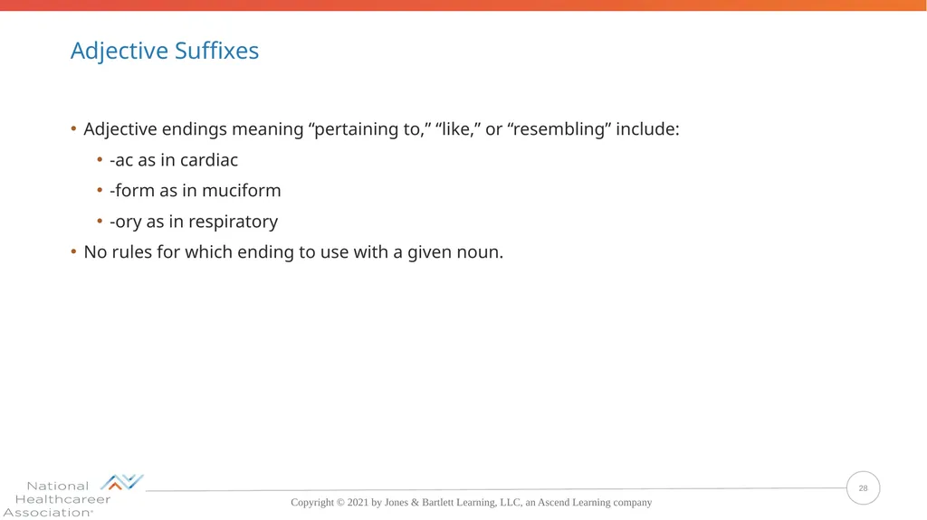 Concepts, Suffixes, and Prefixes of Medical - slide 28 of 47