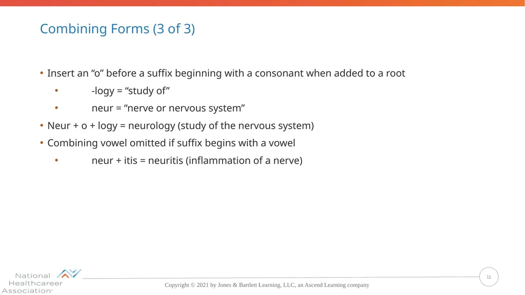 Concepts, Suffixes, and Prefixes of Medical - slide 11 of 47