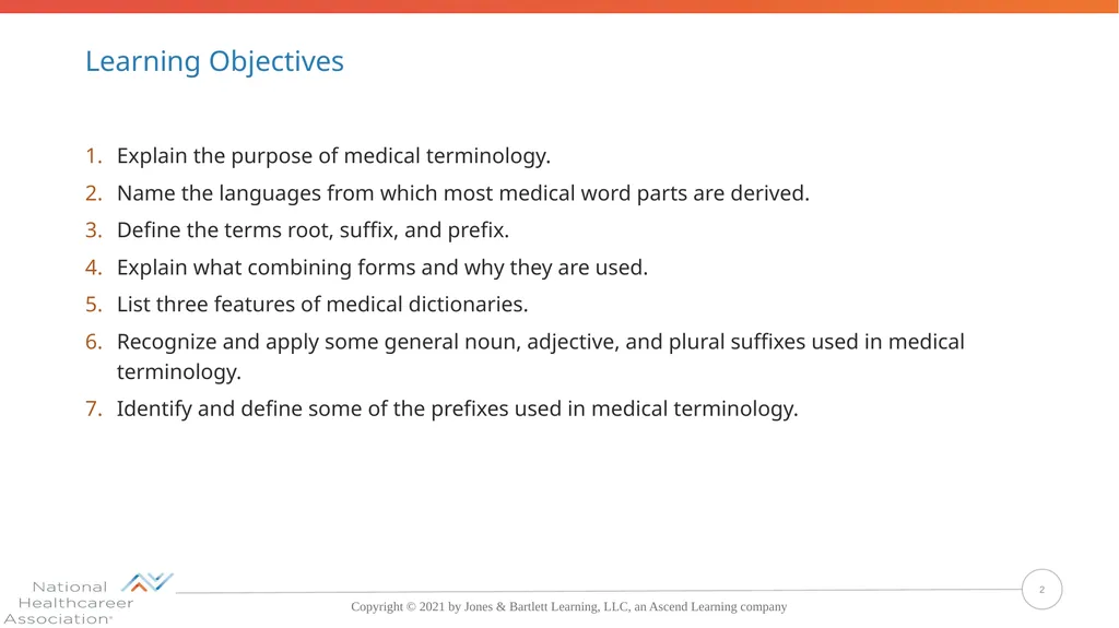 Concepts, Suffixes, and Prefixes of Medical - slide 2 of 47