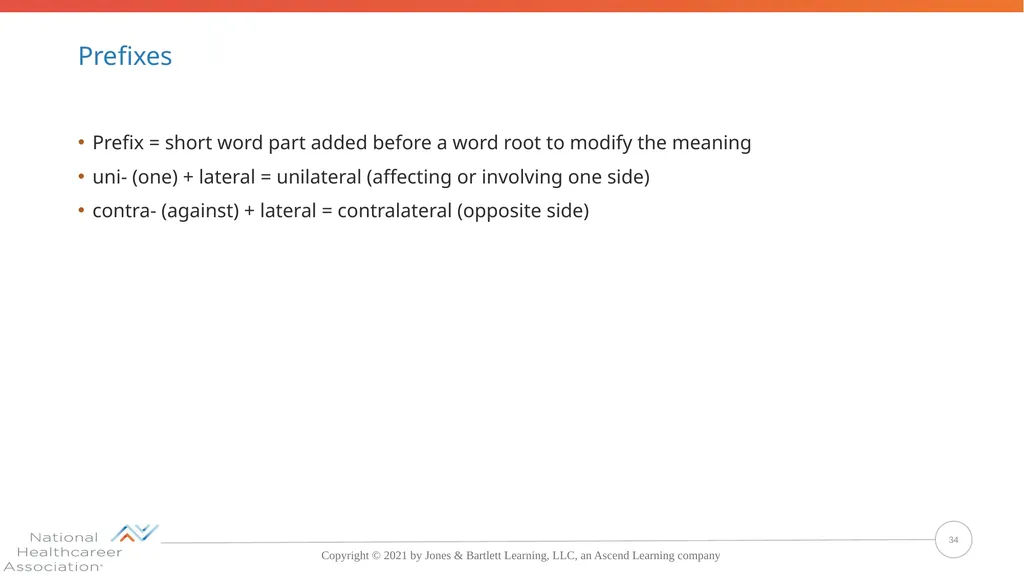Concepts, Suffixes, and Prefixes of Medical - slide 34 of 47