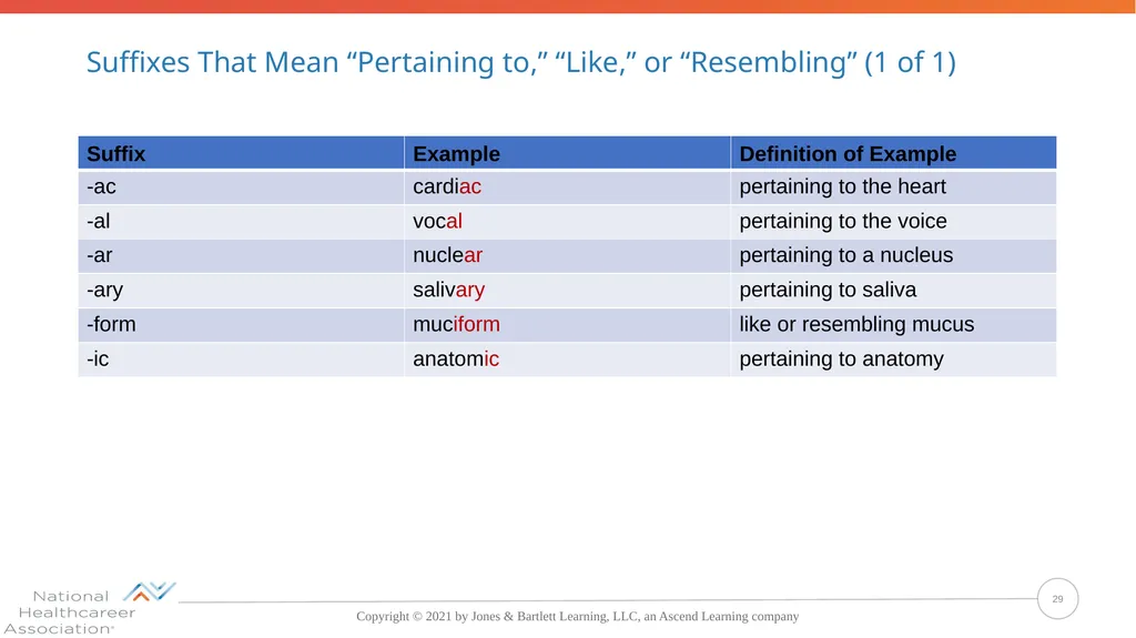 Concepts, Suffixes, and Prefixes of Medical - slide 29 of 47