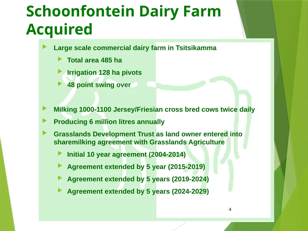 Grasslands Development Trust: Using Share milking - slide 4 of 14