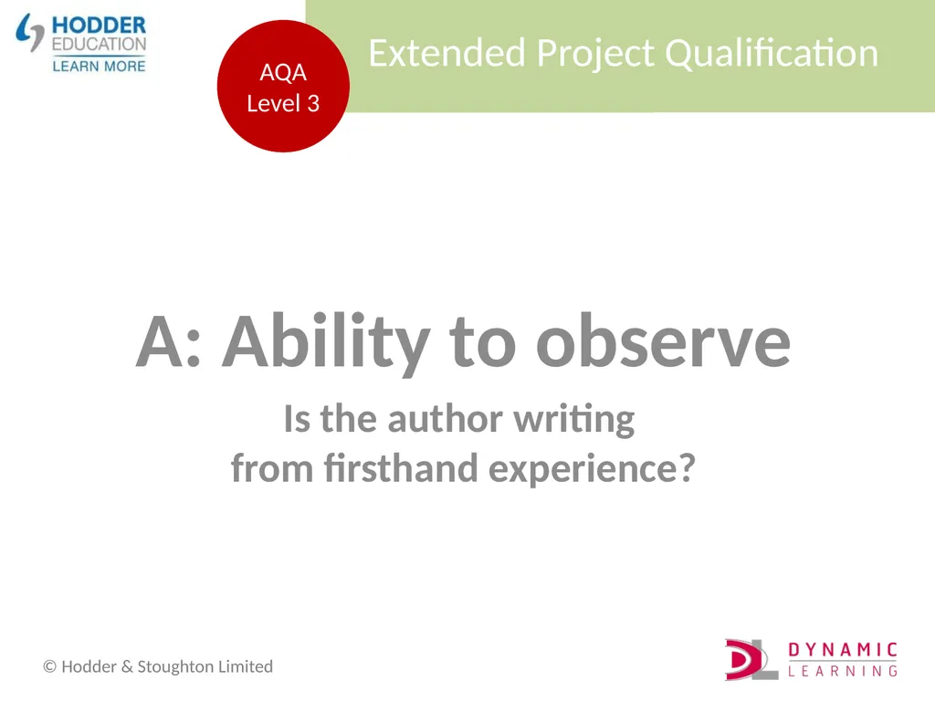 Selection and evaluation of resources, using RAVEN - slide 3 of 8