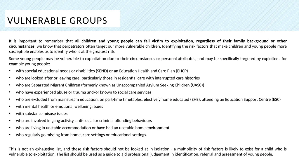 Part one: Screening tool Practitioner Toolkit To - slide 6 of 27
