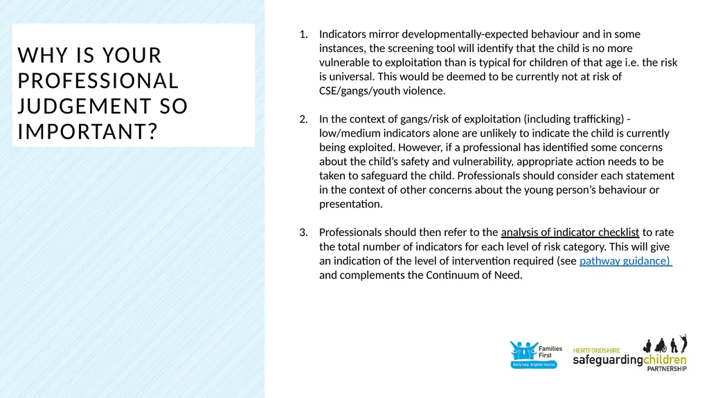 Part one: Screening tool Practitioner Toolkit To - slide 8 of 27