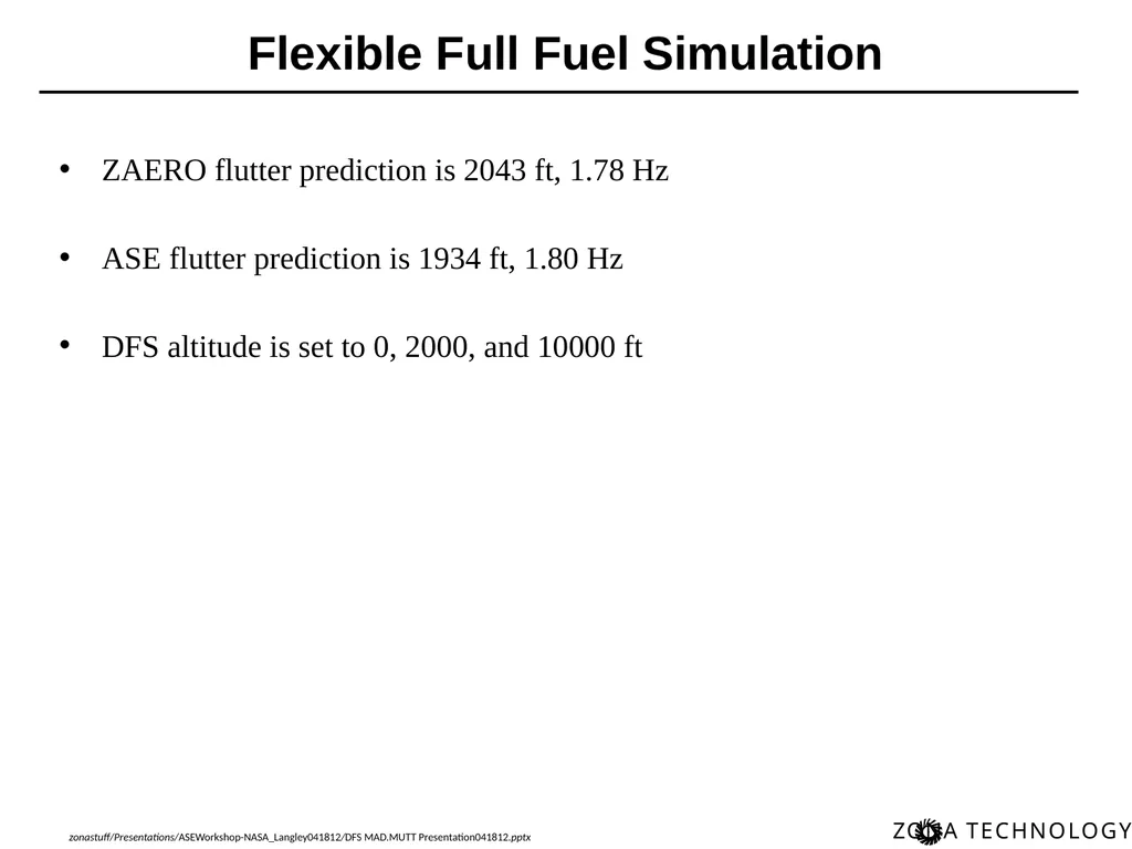 Dynamic Flight Simulation (DFS) for MAD/MUTT Erich - slide 22 of 34