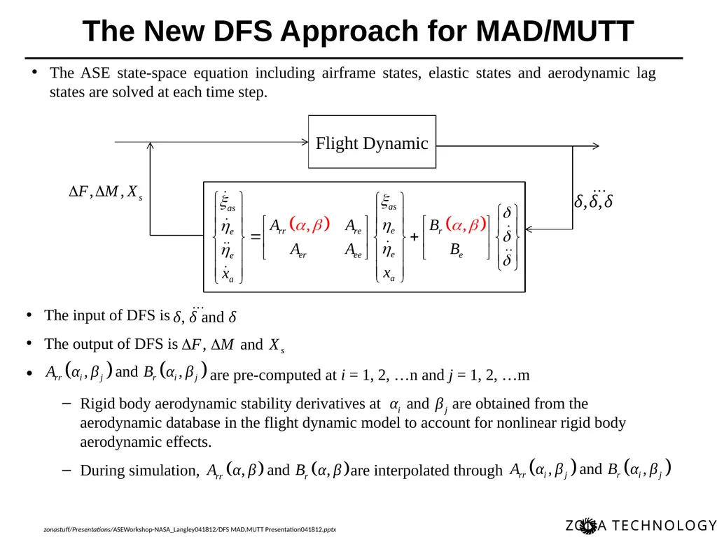 Dynamic Flight Simulation (DFS) for MAD/MUTT Erich - slide 19 of 34
