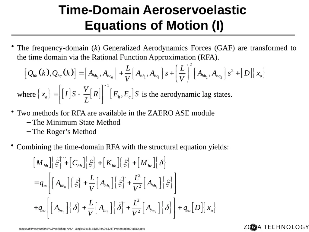 Dynamic Flight Simulation (DFS) for MAD/MUTT Erich - slide 5 of 34