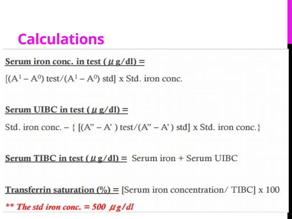 Quantitative Determination of Serum Iron, - slide 17 of 18