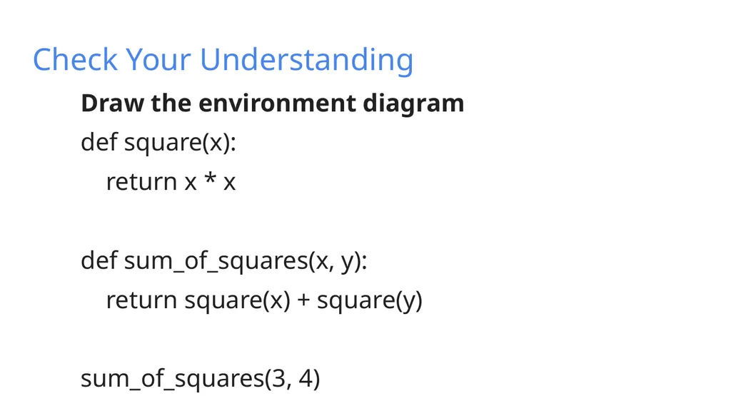 Environment Diagrams Slides adapted from Berkeley - slide 6 of 21
