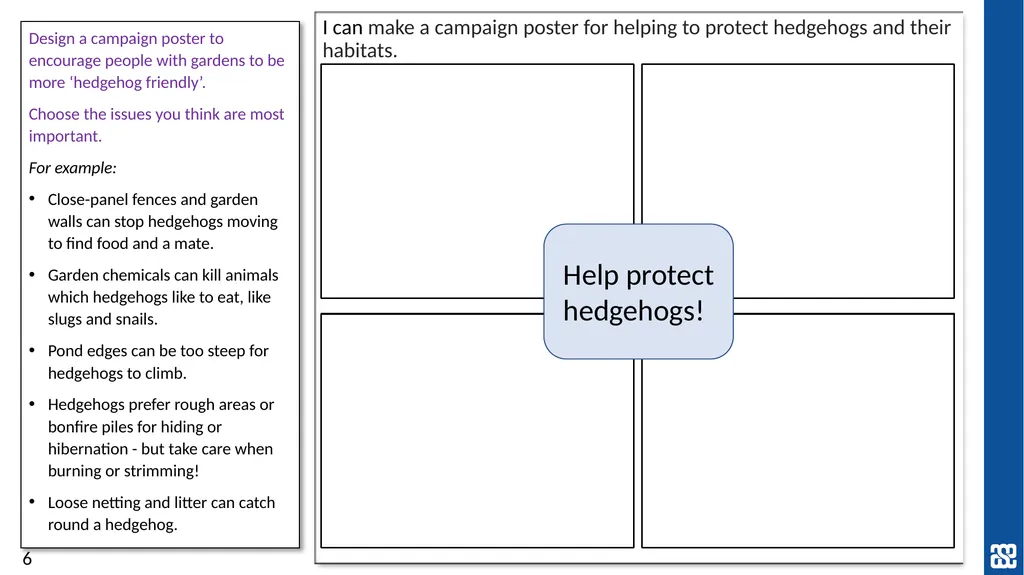 Living things and their habitats Changing - slide 6 of 9