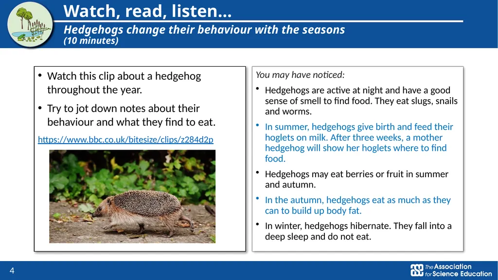 Living things and their habitats Changing - slide 4 of 9
