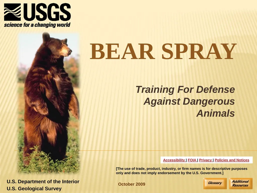 Bear Spray Training For Defense Against Dangerous - slide 1 of 55