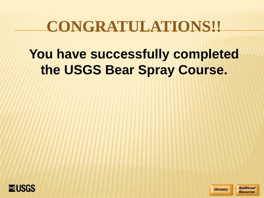 Bear Spray Training For Defense Against Dangerous - slide 55 of 55