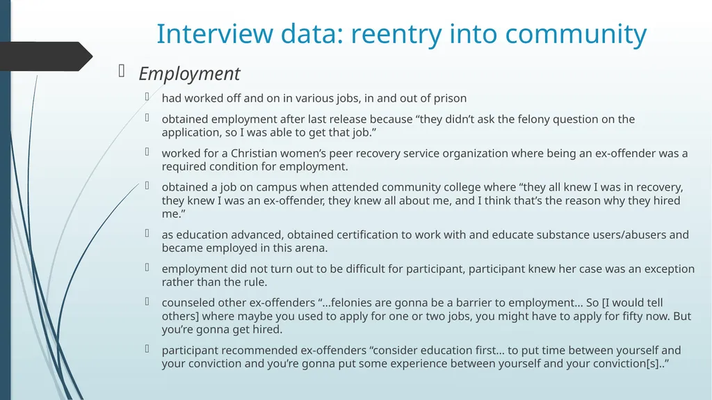 The Case of Reintegration of Women Post - slide 29 of 39