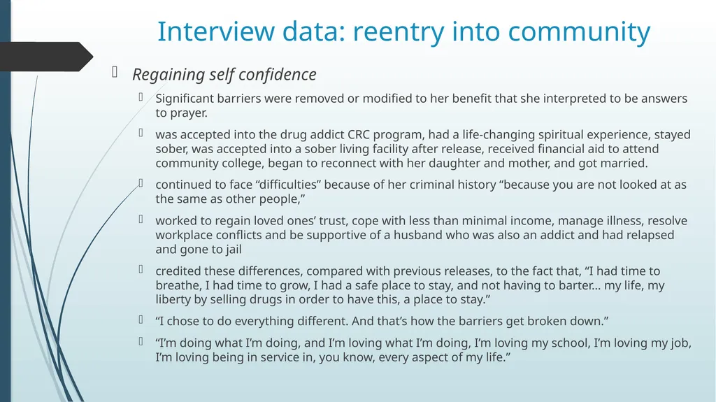 The Case of Reintegration of Women Post - slide 30 of 39