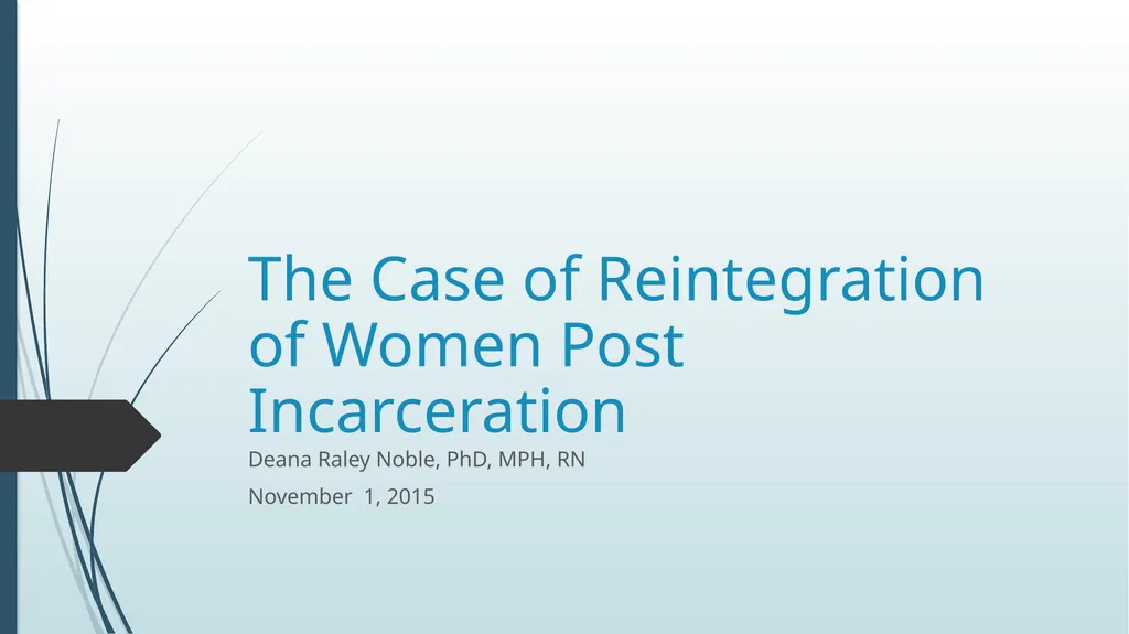 The Case of Reintegration of Women Post - slide 1 of 39