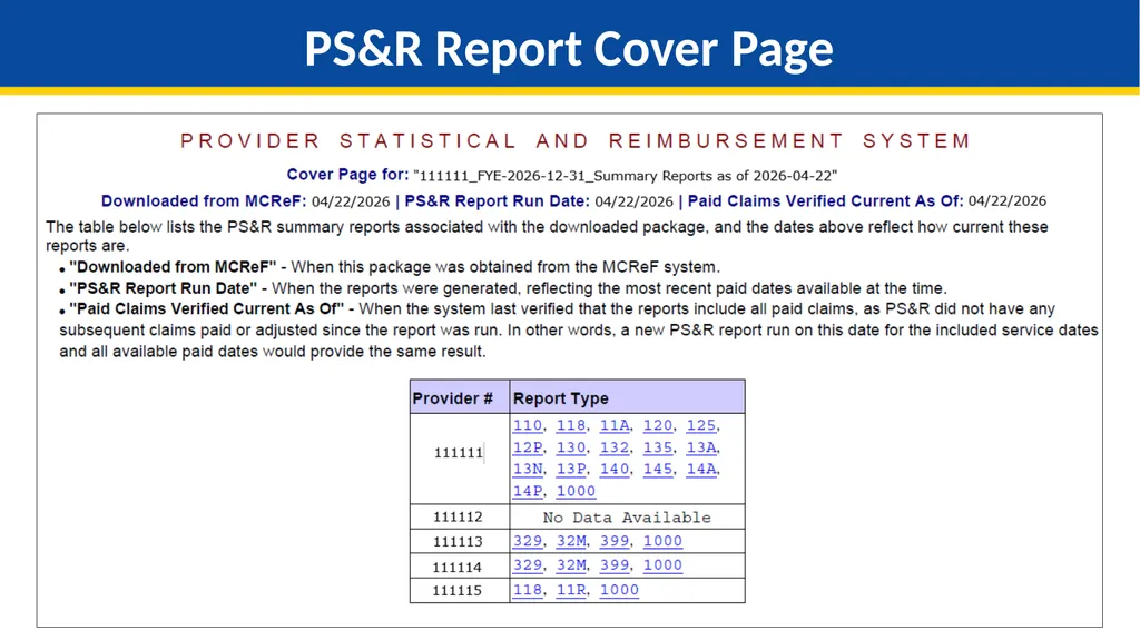 Medicare Part A Cost Report e-Filing Updates - slide 21 of 89