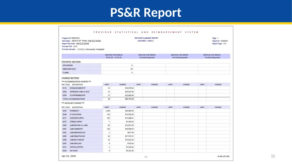 Medicare Part A Cost Report e-Filing Updates - slide 22 of 89