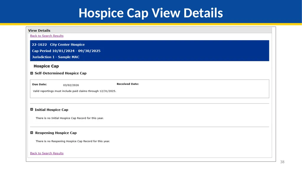 Medicare Part A Cost Report e-Filing Updates - slide 38 of 89