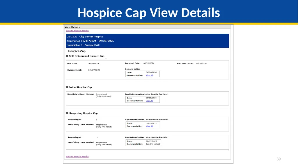 Medicare Part A Cost Report e-Filing Updates - slide 39 of 89