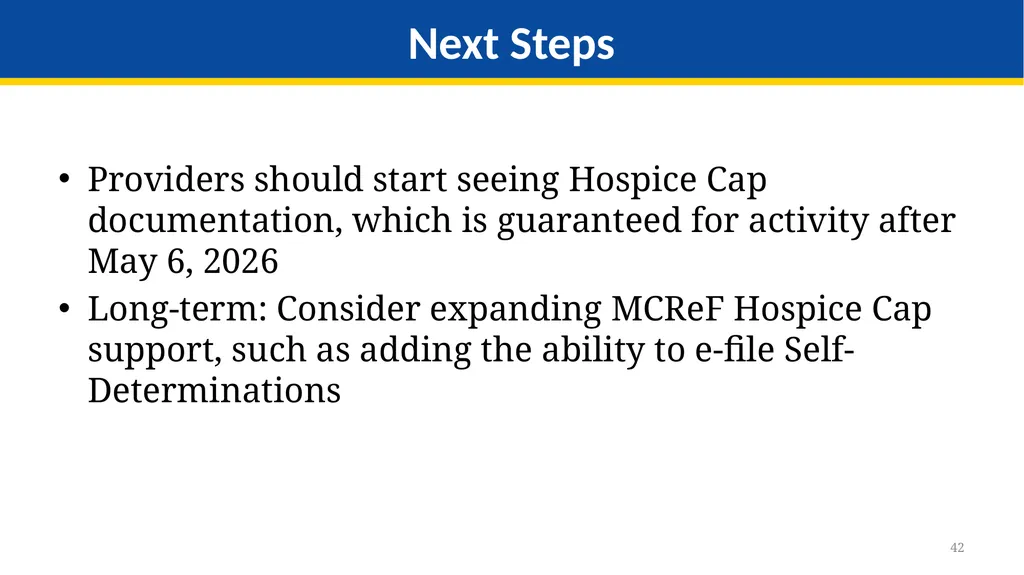 Medicare Part A Cost Report e-Filing Updates - slide 42 of 89