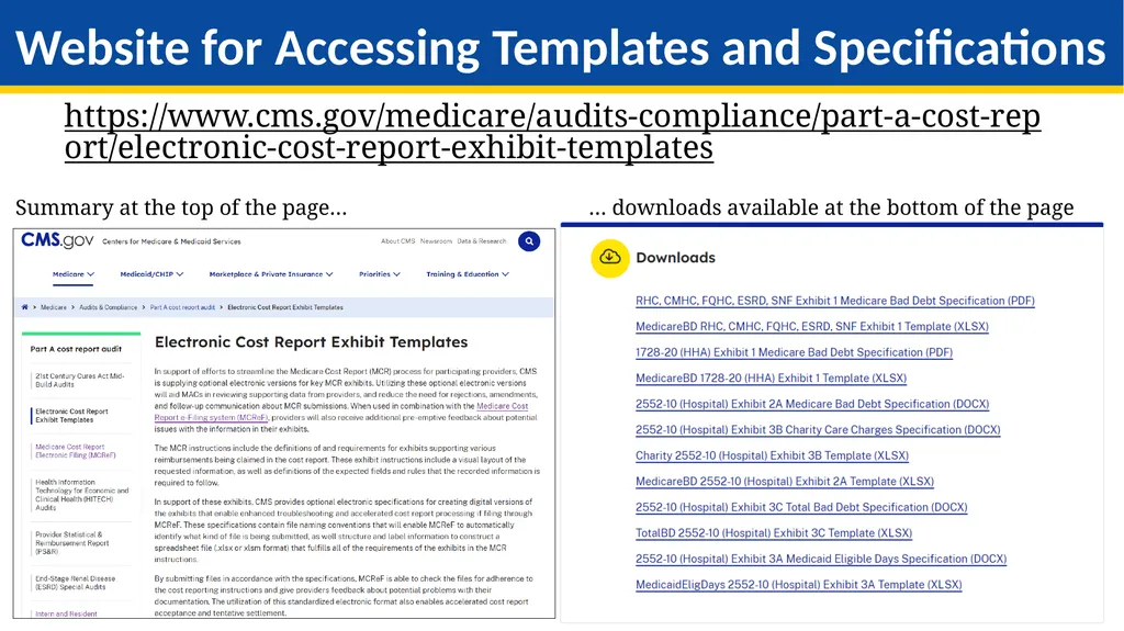 Medicare Part A Cost Report e-Filing Updates - slide 55 of 89