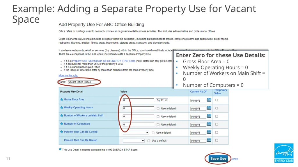 Portfolio Manager 201: Editing Property Details, - slide 11 of 64