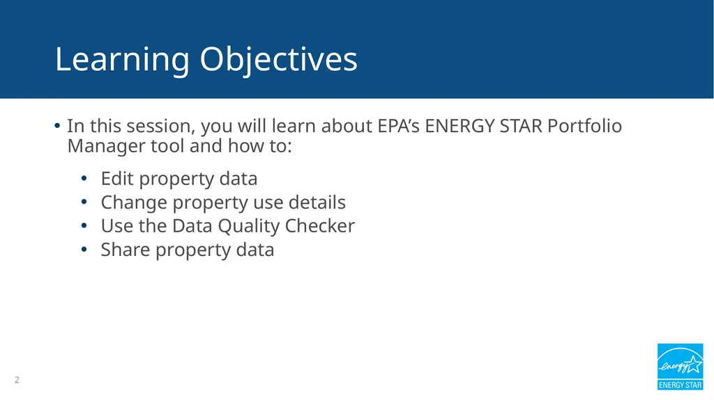 Portfolio Manager 201: Editing Property Details, - slide 2 of 64