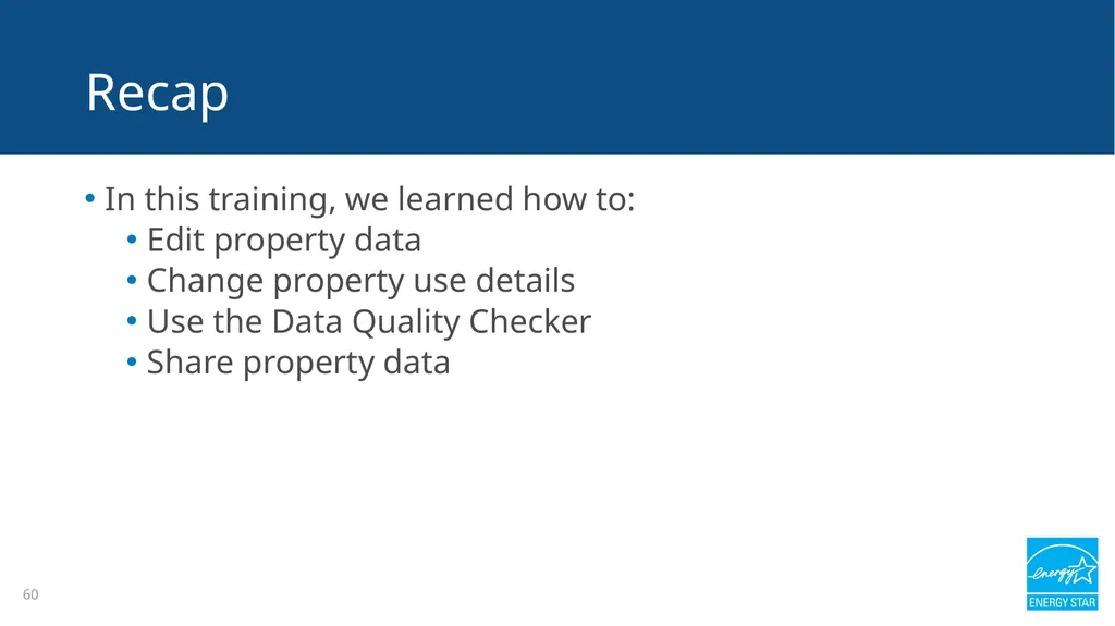 Portfolio Manager 201: Editing Property Details, - slide 60 of 64