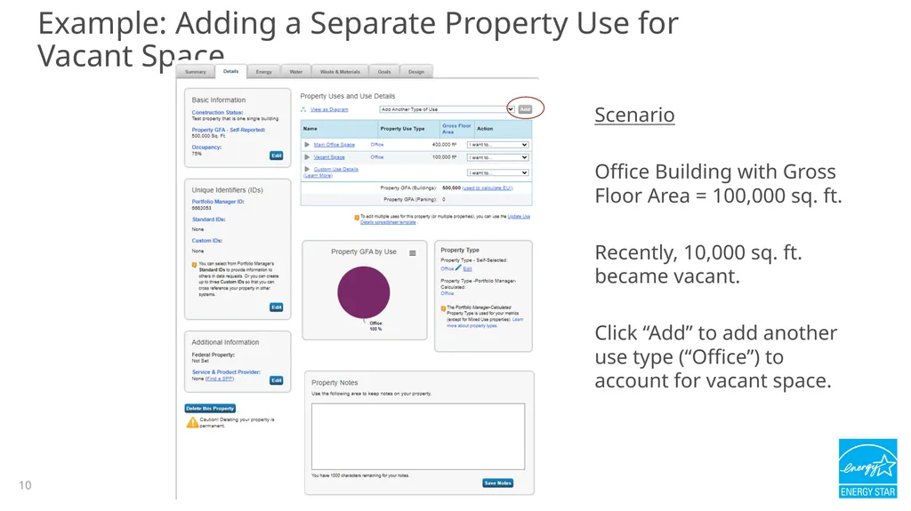 Portfolio Manager 201: Editing Property Details, - slide 10 of 64
