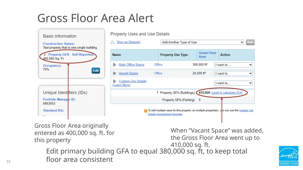 Portfolio Manager 201: Editing Property Details, - slide 33 of 64