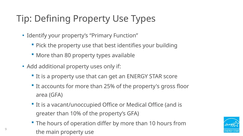 Portfolio Manager 201: Editing Property Details, - slide 9 of 64