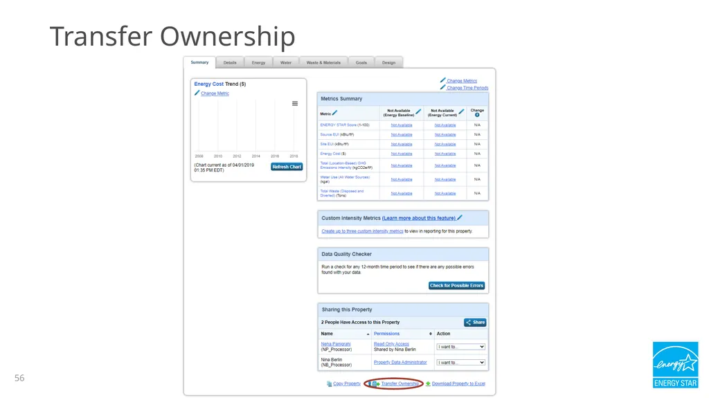 Portfolio Manager 201: Editing Property Details, - slide 56 of 64