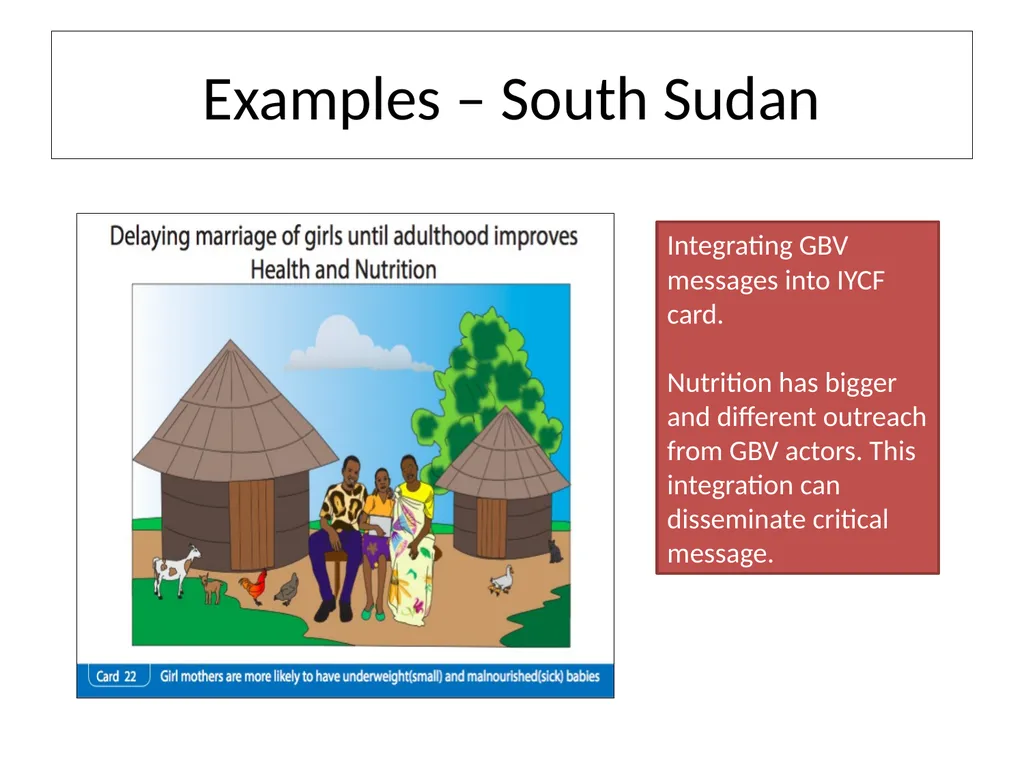 GBV and Nutrition Key linkages, activities and - slide 14 of 17