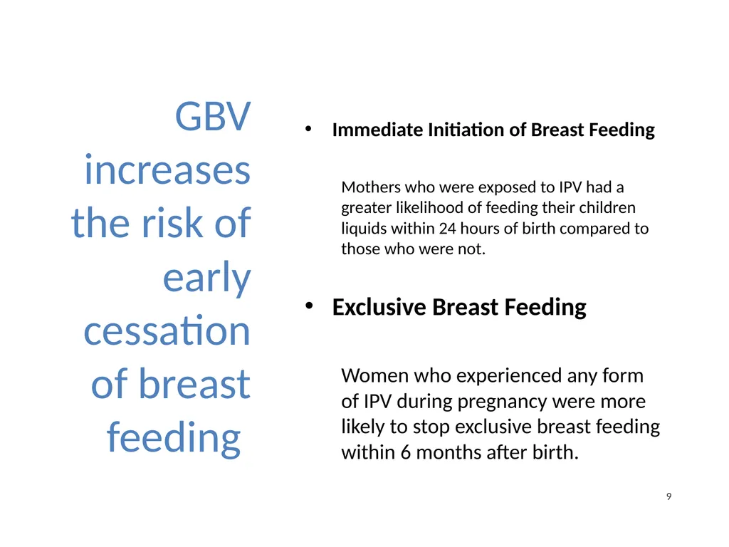 GBV and Nutrition Key linkages, activities and - slide 9 of 17