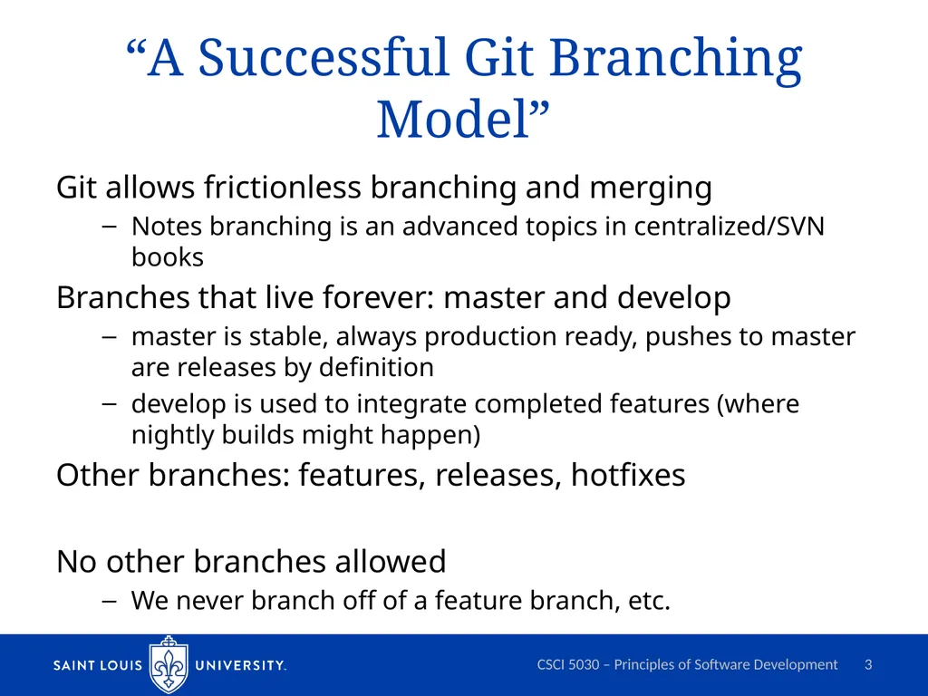 Git Branching Models and Workflows 1 Kevin - slide 3 of 13