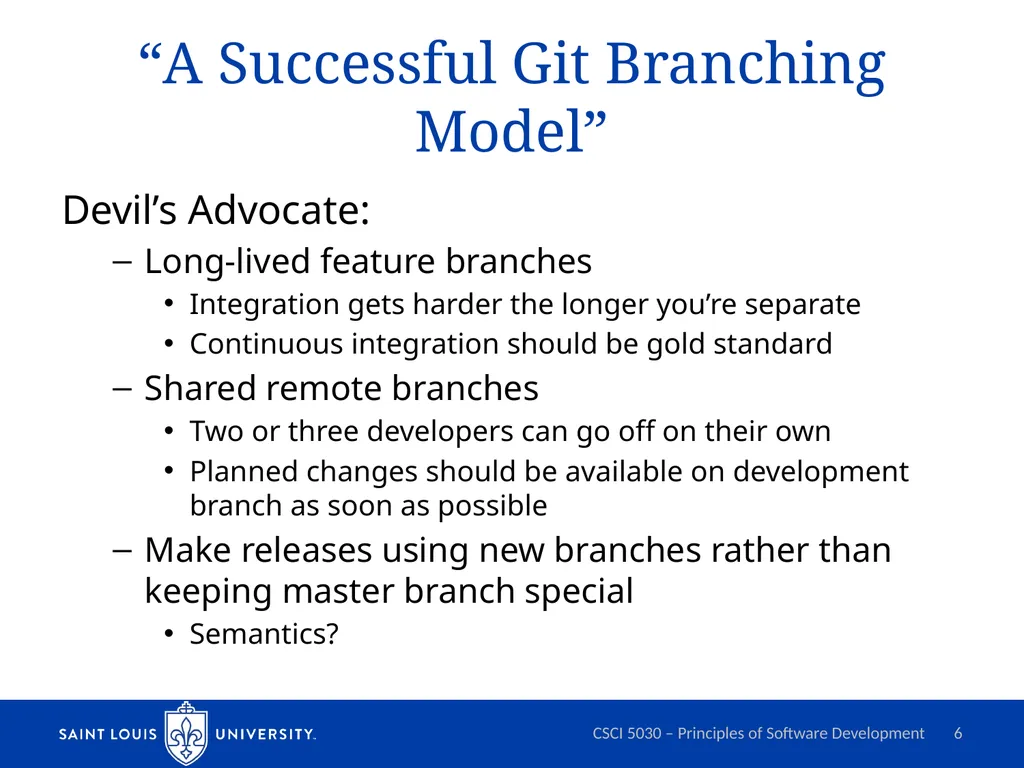 Git Branching Models and Workflows 1 Kevin - slide 6 of 13