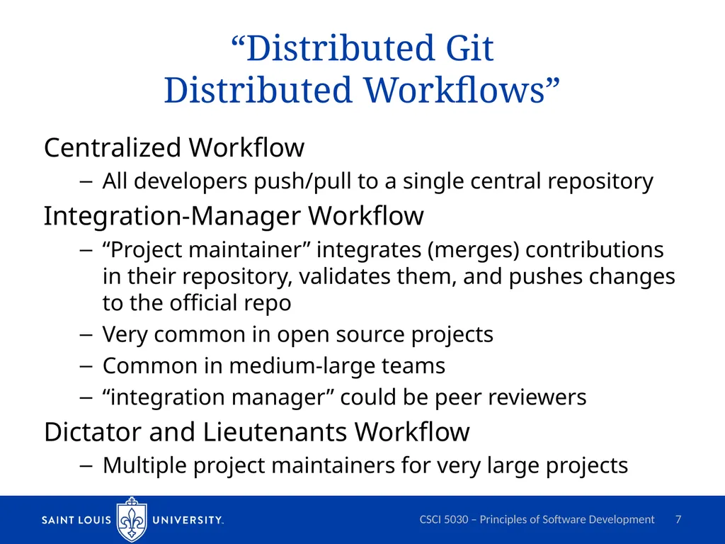 Git Branching Models and Workflows 1 Kevin - slide 7 of 13