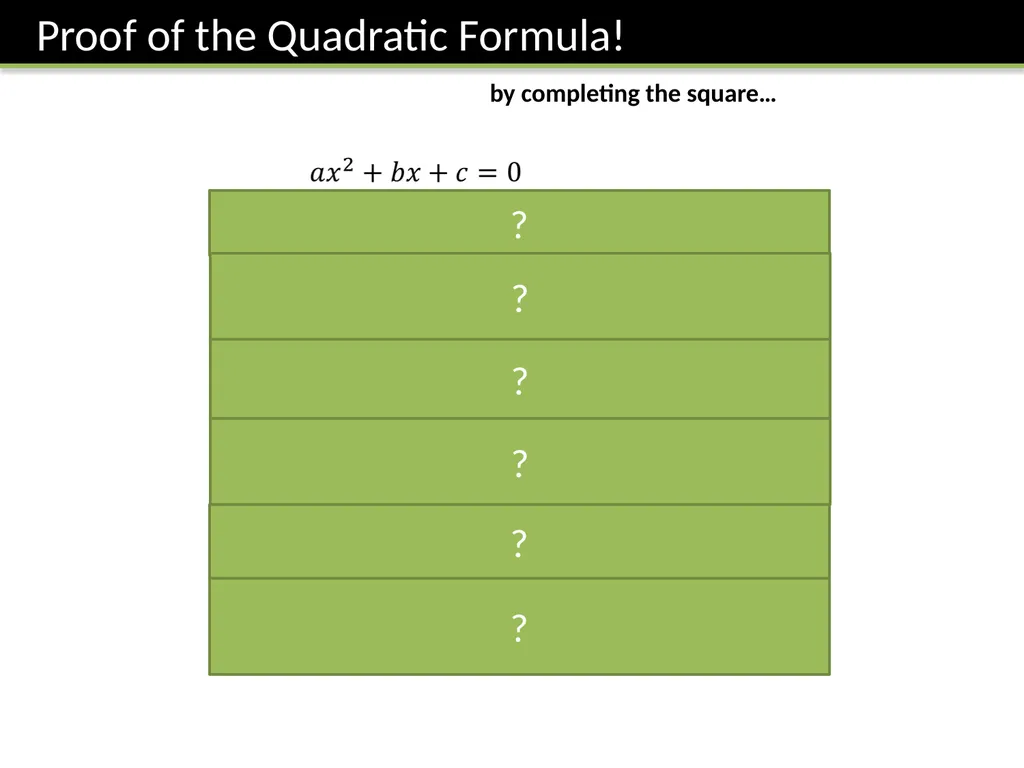 IGCSE Completing the Square Dr J Frost - slide 9 of 10