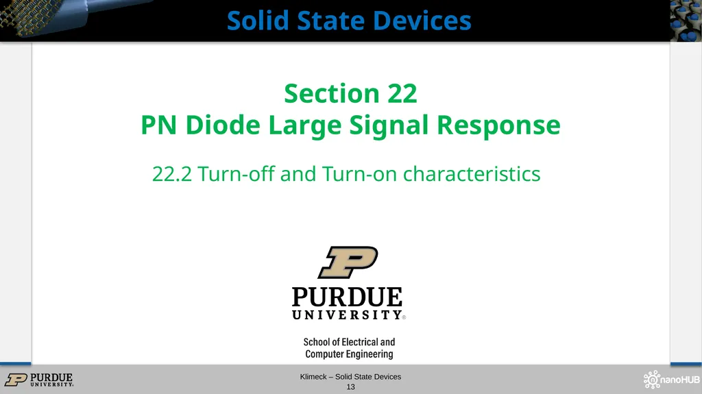 Section 22 PN Diode Large Signal Response Solid - slide 13 of 35