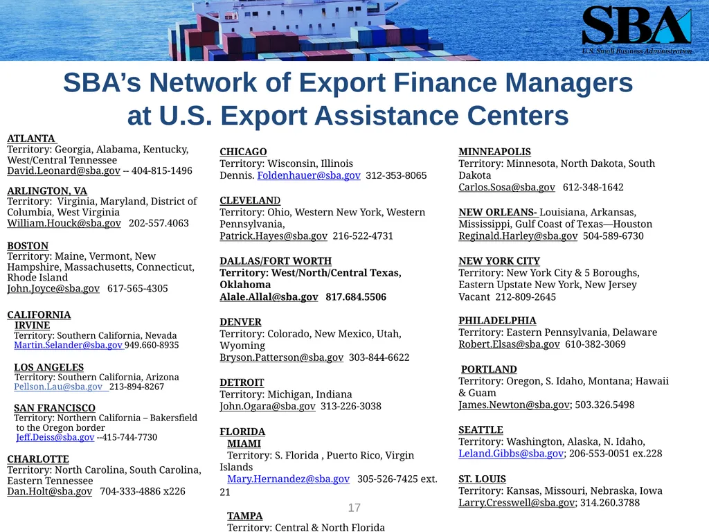 SBA Loan Programs to Support Small Business - slide 17 of 18