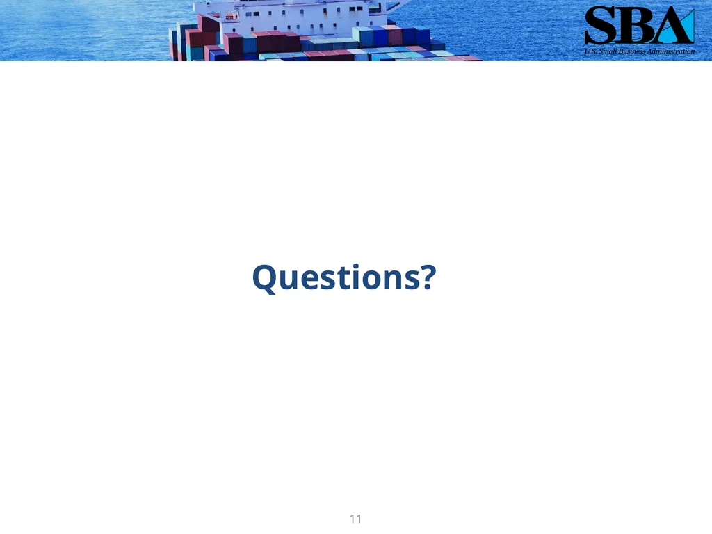 SBA Loan Programs to Support Small Business - slide 11 of 23