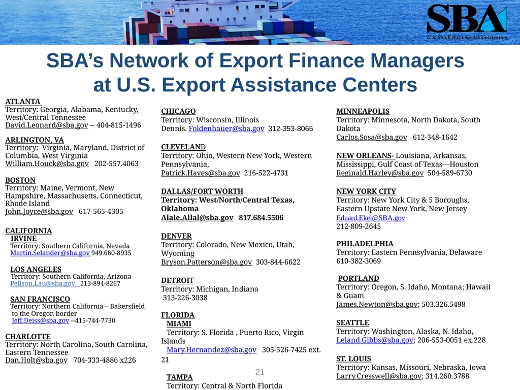 SBA Loan Programs to Support Small Business - slide 21 of 23