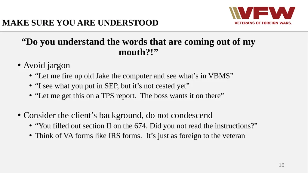 CONDUCTING AN INTERVIEW Gregg Orto Deputy - slide 16 of 26