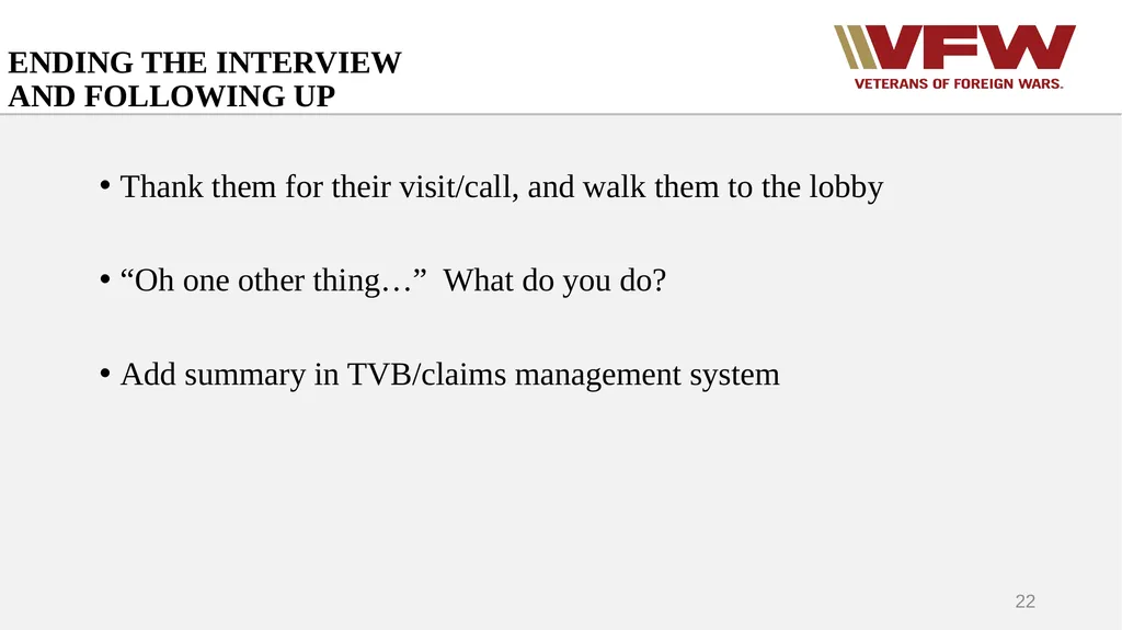 CONDUCTING AN INTERVIEW Gregg Orto Deputy - slide 22 of 26