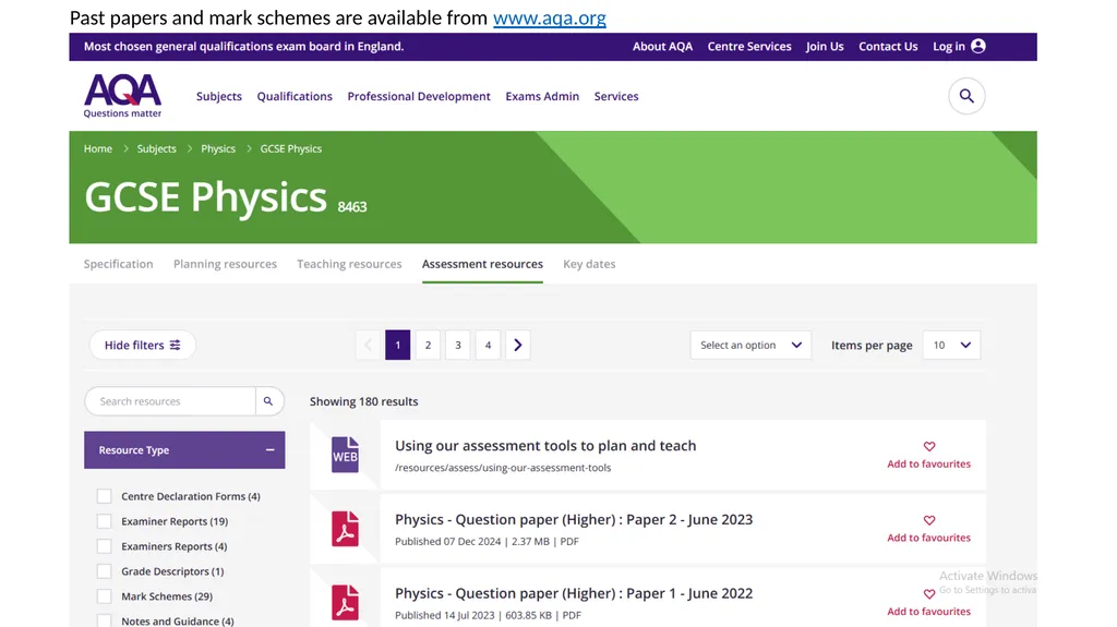 Welcome GCSE Triple Science Revision Exam Board: - slide 10 of 19
