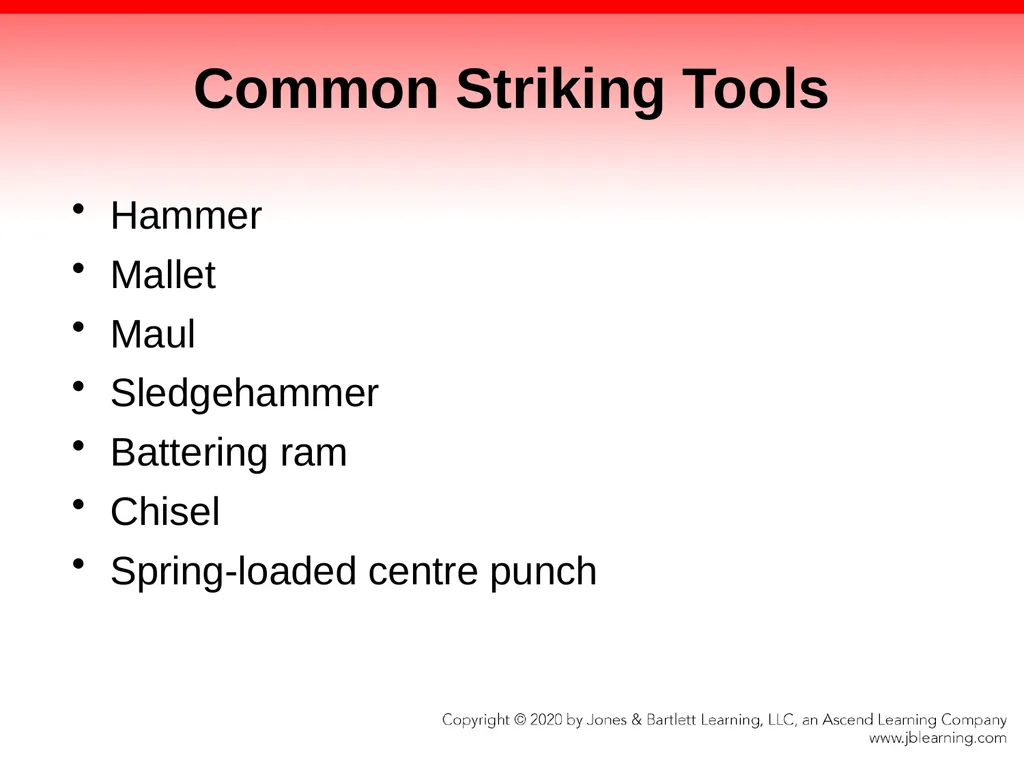 CHAPTER 8 Fire Fighter Tools and Equipment - slide 32 of 72