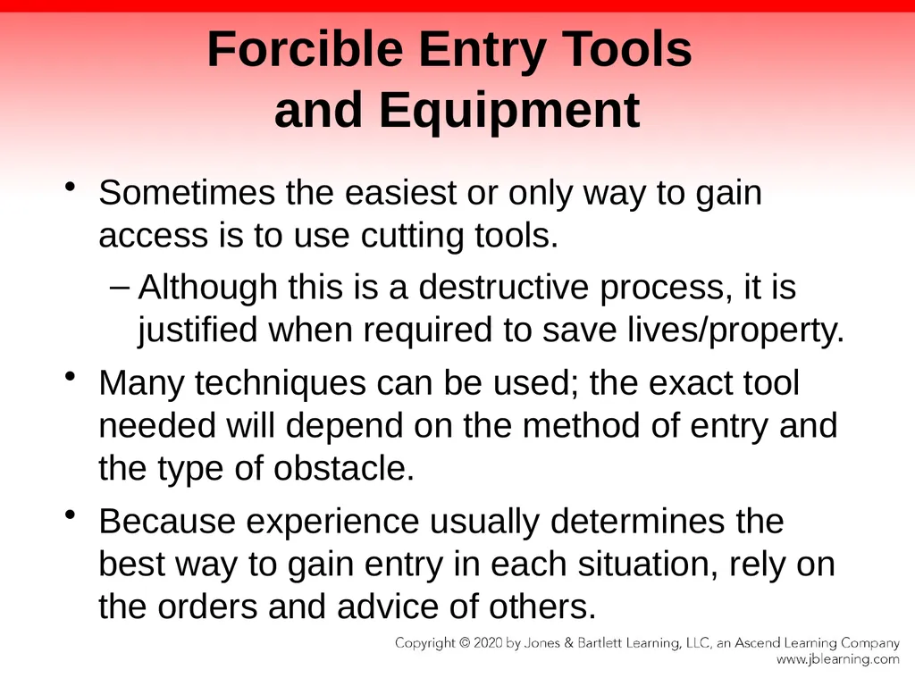 CHAPTER 8 Fire Fighter Tools and Equipment - slide 51 of 72